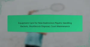 Equipment Care for New Badminton Players: Handling Rackets, Shuttlecock Disposal, Court Maintenance